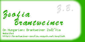 zsofia brantweiner business card